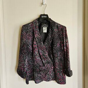 Alex Evenings Petite Black and Pink Blazer Top XLP